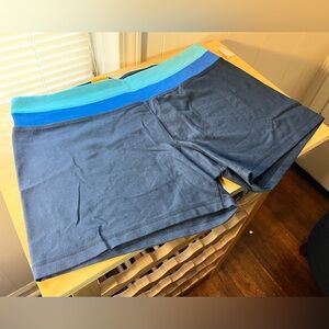 Old Navy Stretch Yoga Shorts Size XL Blue Lounge Athleisure Workout Athletic NWT